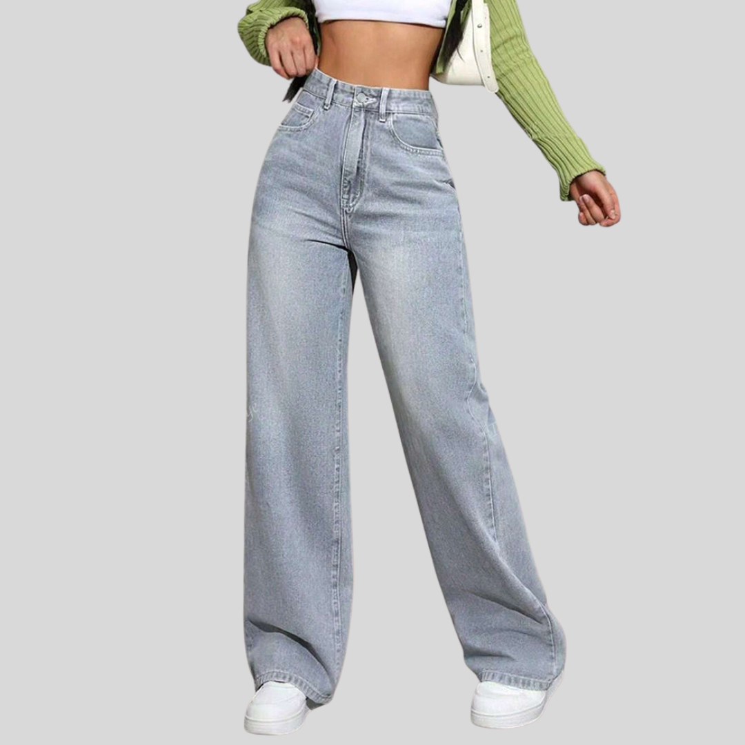 Straight Leg Slimming Wide-Leg Floor-Length Pants