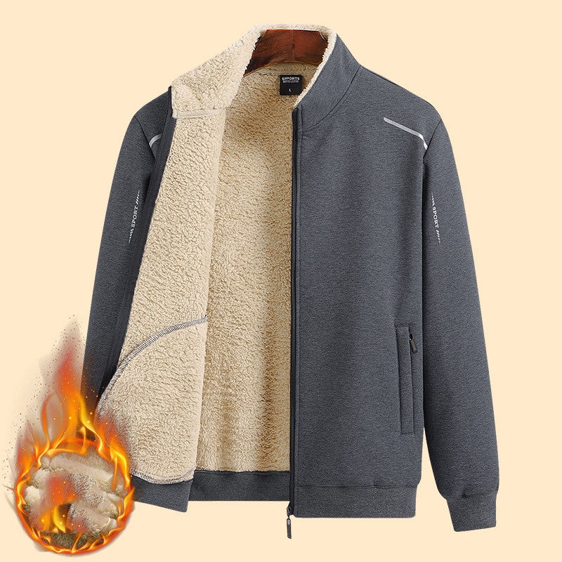 Lambswool Brushed Hoody Men's Baggy Coat