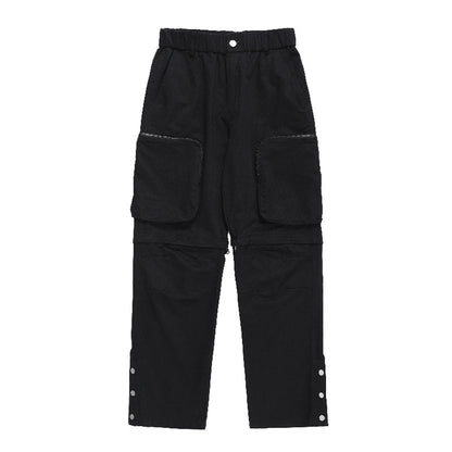 Loose Straight Large-Pocket Pants