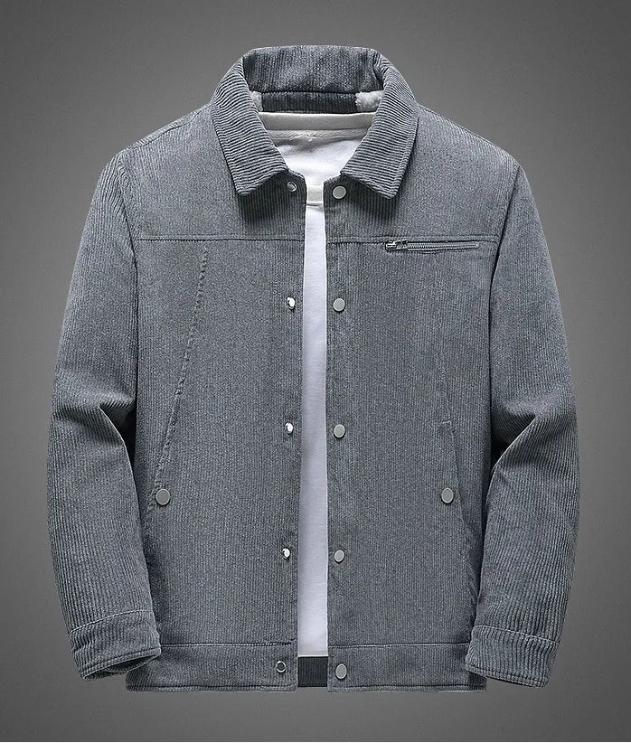 Winter Slim Retro Lapels Thick Corduroy Coat