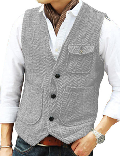 Herringbone Men’s Suit Vest