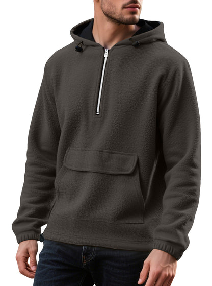 Half-Zip Padded Fleece Hoodie