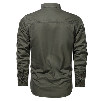 Men’s Military-Style Long Sleeve Shirt