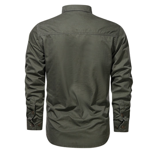 Men’s Military-Style Long Sleeve Shirt