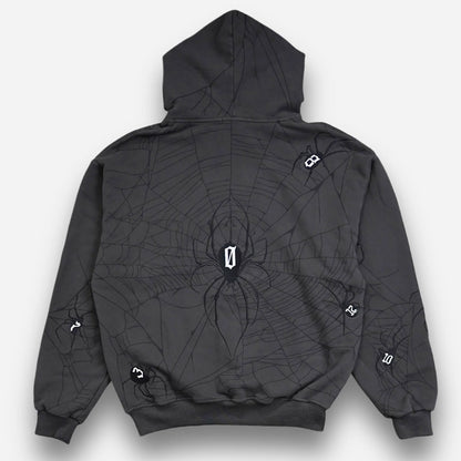 Spider Web Hooded Pullover