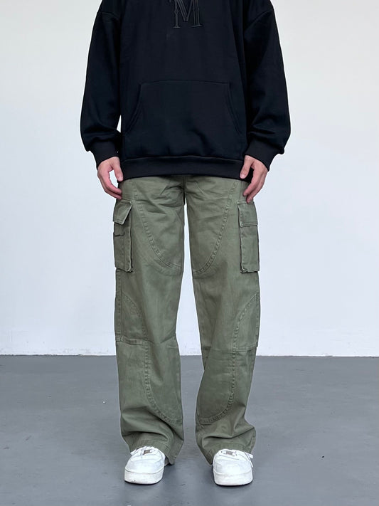 Washed Loose Straight-Leg Cargo