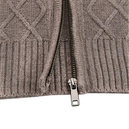 Zip Turtleneck Cardigan Top