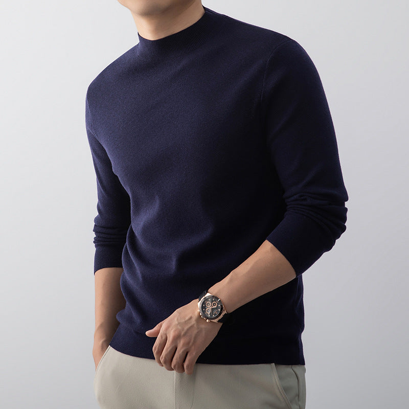 Men's Turtleneck Wool-blend Sweatshirt