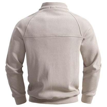 Half-Zip Fleece Stand Sweater