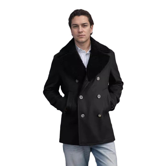 Double-Breasted Wool Cashmere Coat