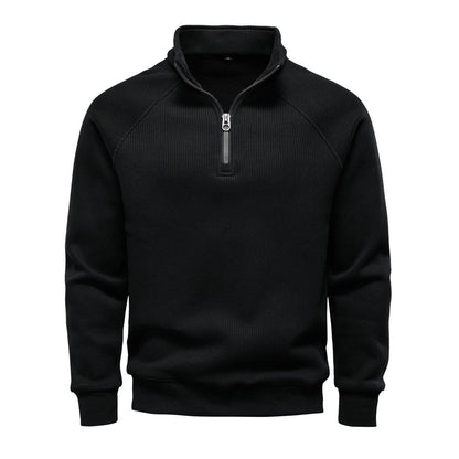 Half-Zip Fleece Stand Sweater