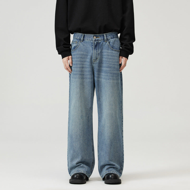 Washed-out Vintage Wide-leg Pants