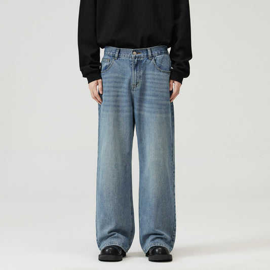 Washed-out Vintage Wide-leg Pants