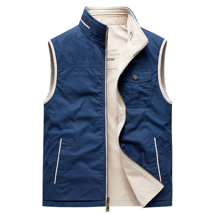 Double-Sided Cotton Work Vest for Men