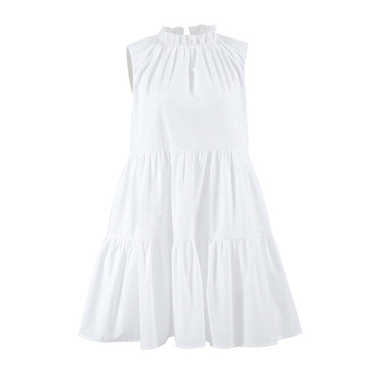 Round Neck Sexy Bow Tie Elegant Loose Temperament Dress