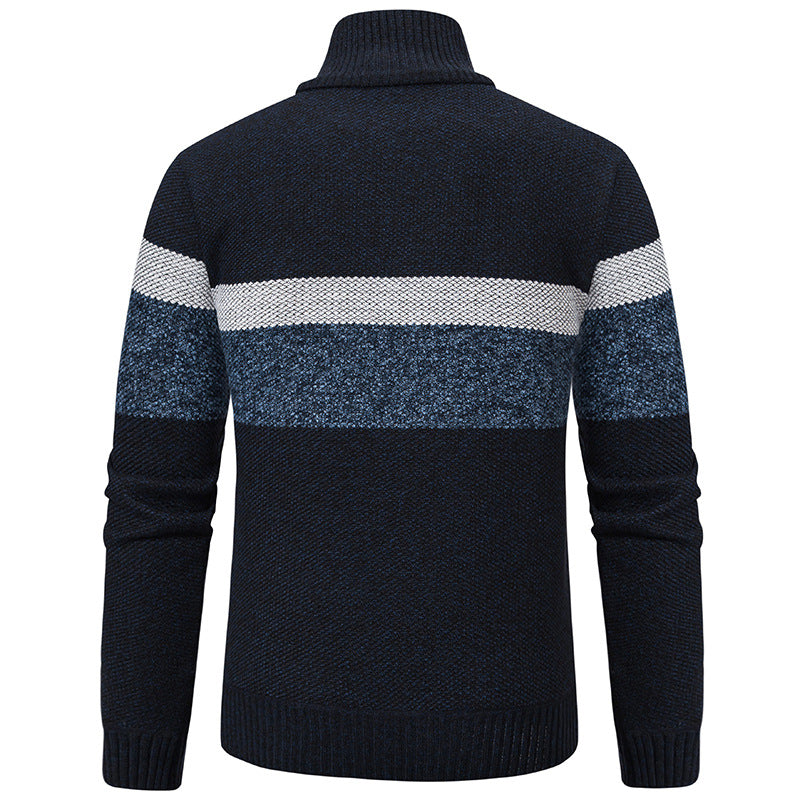 Stand-collar Warm Knitted Sweatshirt