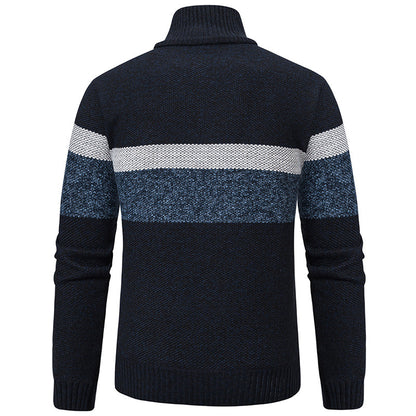 Stand-collar Warm Knitted Sweatshirt