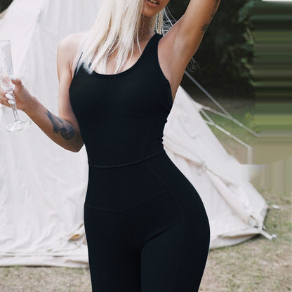 One-piece Running Fitness Sports Elastic Breathable Yoga Bodysuit Women