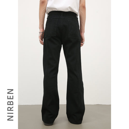 Black Weila Loose Straight Jeans