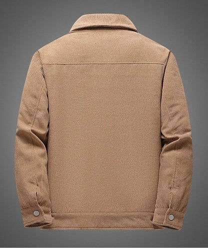 Winter Slim Retro Lapels Thick Corduroy Coat