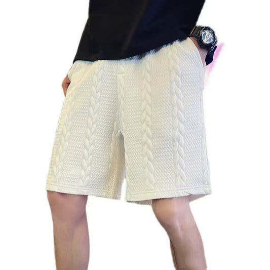 Casual Elastic Waist Drawstring Beach Shorts