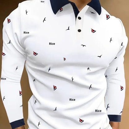Men’s Retro Button Long Sleeve Shirt