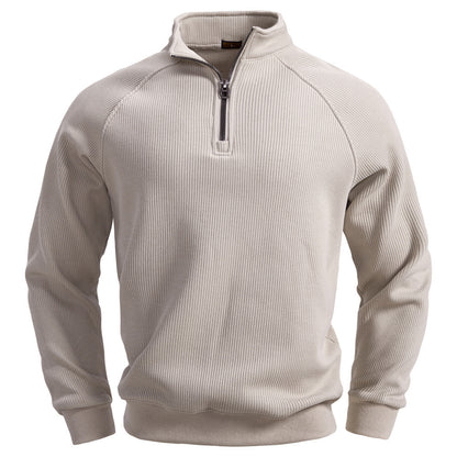 Half-Zip Fleece Stand Sweater