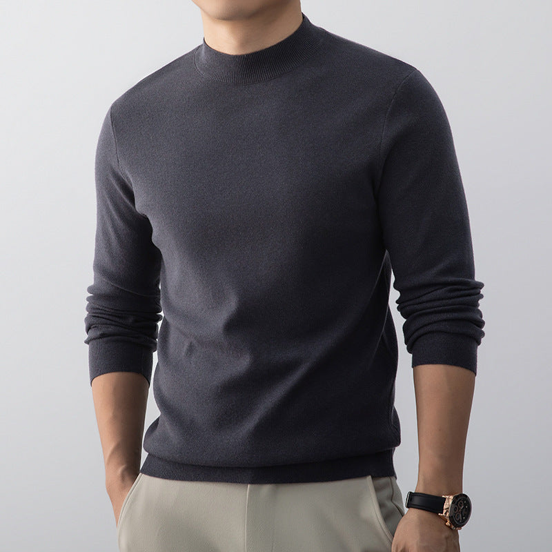 Men's Turtleneck Wool-blend Sweatshirt