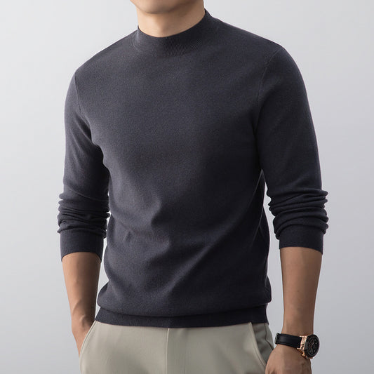 Men's Turtleneck Wool-blend Sweatshirt