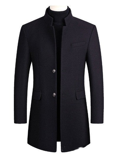 Men’s Cotton-Padded Winter Trench Coat