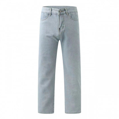 Amazon European And American Foreign Trade Washed Distressed High Waist Vintage Cat Whisker Loose Straight Jeans For Women