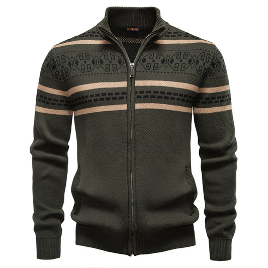 Men's Zipper Knitted Sweatshirt