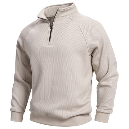 Half-Zip Fleece Stand Sweater