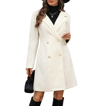 Women’s Pearled Woolen Coat