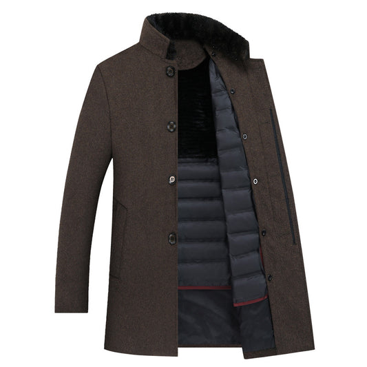 Winter Down Liner Fur Collar Windbreaker Jacket