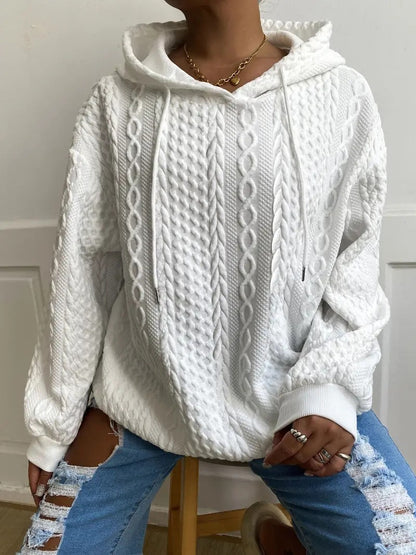 Women's Fashion Twist Pocket Hooded Sweatshirt