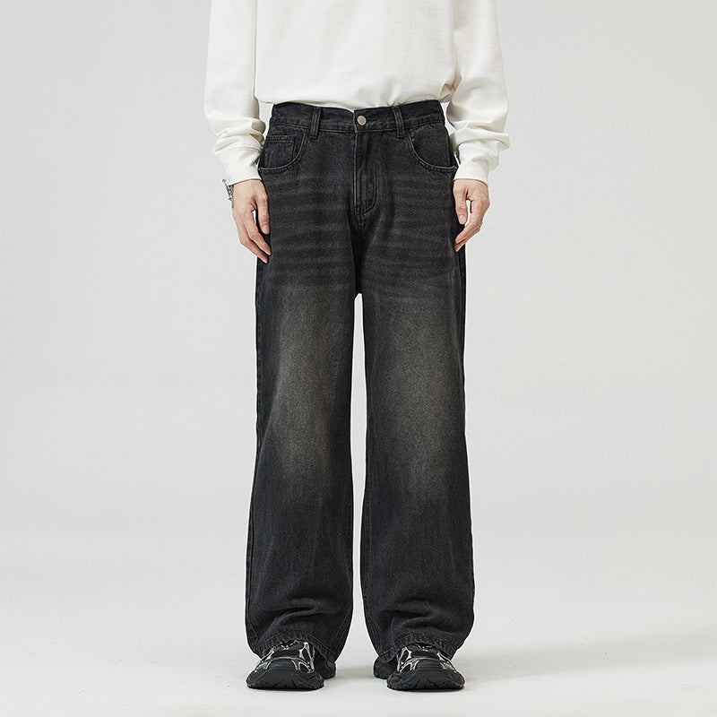 Washed-out Vintage Wide-leg Pants