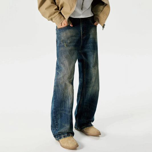 Micro-Flared Water-Scrape Jeans