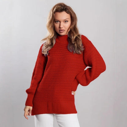 Pullover Long Sleeve Split Bottoming Sweater
