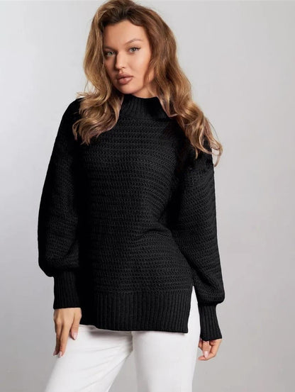 Pullover Long Sleeve Split Bottoming Sweater