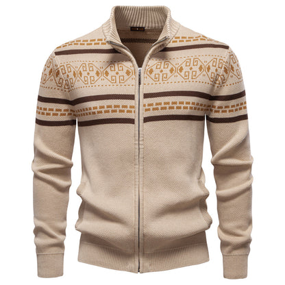 Men's Zipper Knitted Sweatshirt