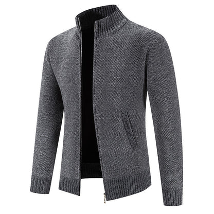 Velvet Zipper Cardigan Jacket
