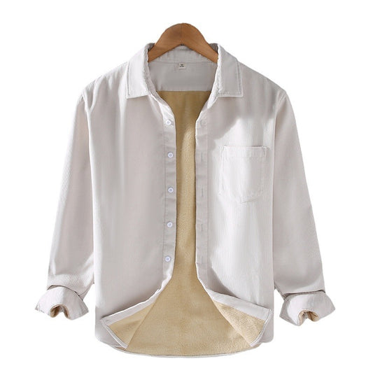 Men’s Square Collar Corduroy Shirt