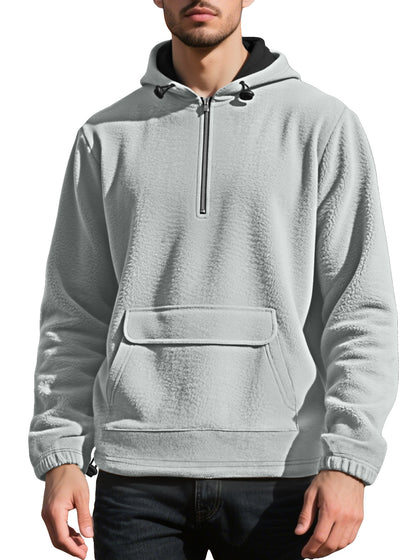 Half-Zip Padded Fleece Hoodie