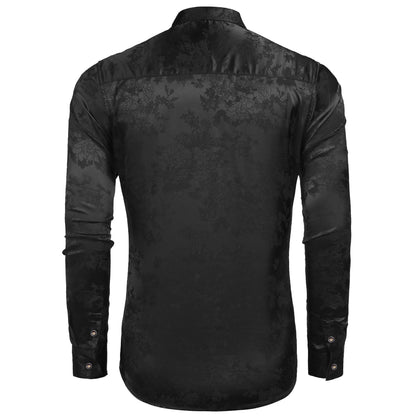Silk Satin Retro Dress Shirt