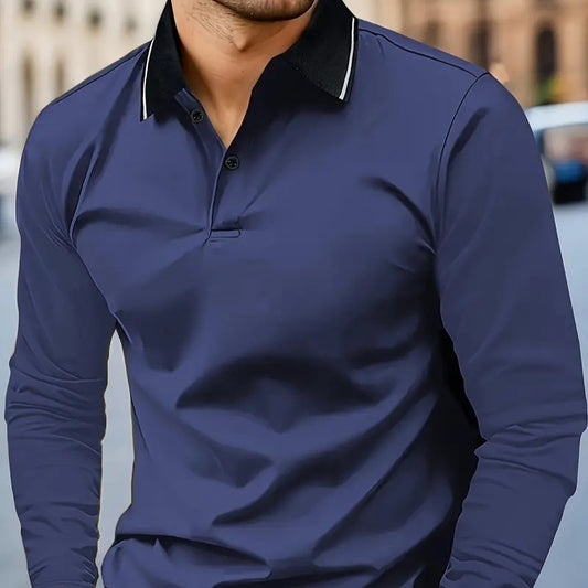 Men’s Autumn Lapel Golf Top