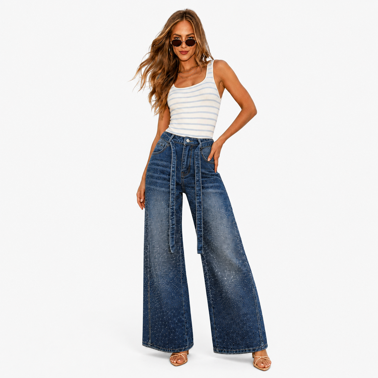 Loose Fit High-Waist Wide Leg Jeans