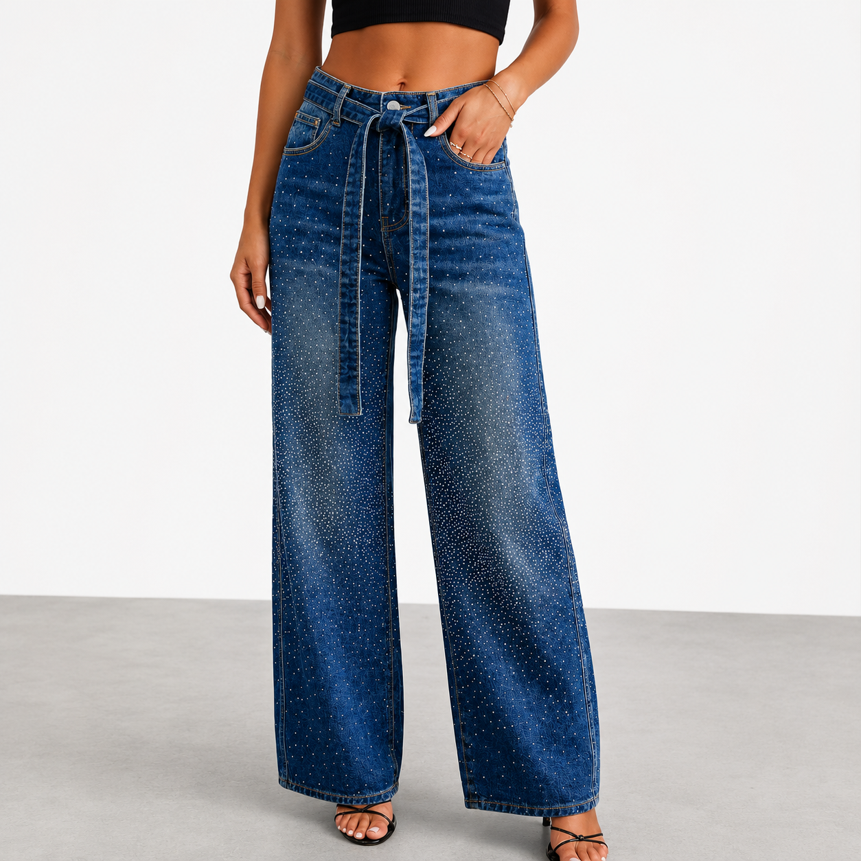 Loose Fit High-Waist Wide Leg Jeans