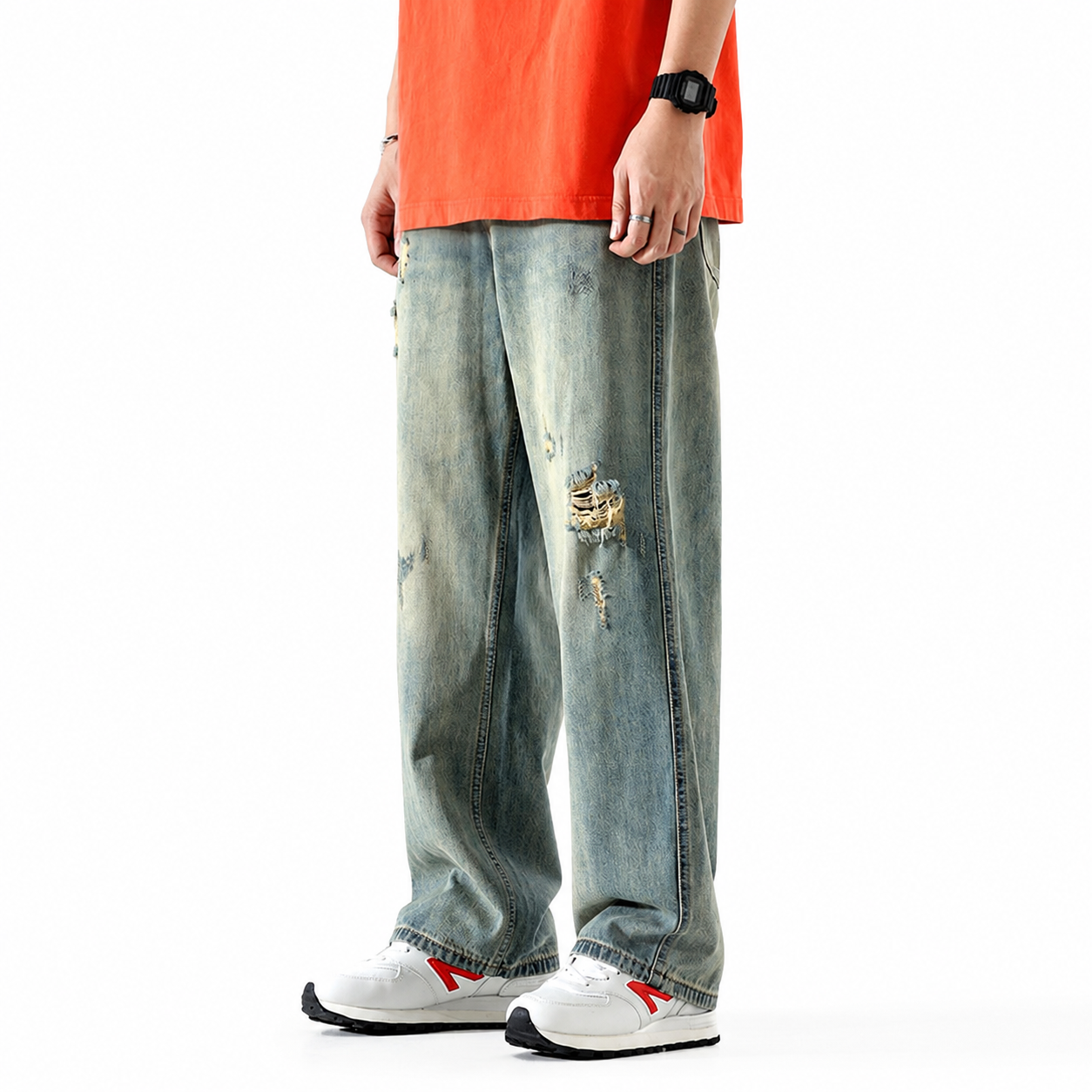 Men’s Trendy Loose American Retro Jeans