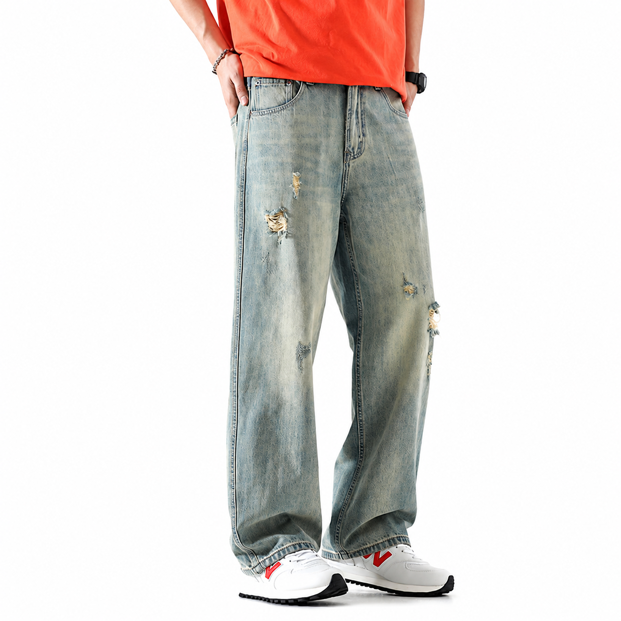 Men’s Trendy Loose American Retro Jeans